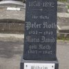 Roth Peter 1853-1940 Welter Sara 1858-1892 Grabstein